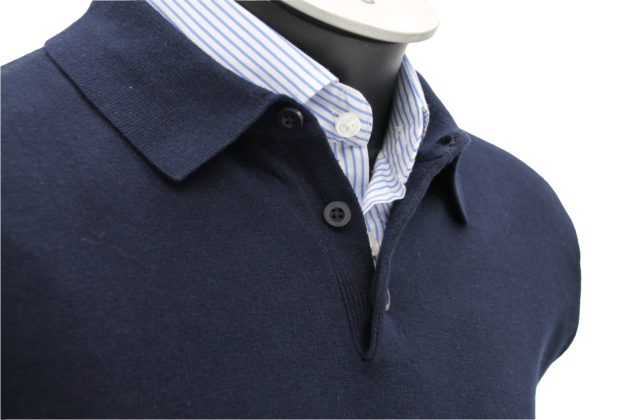 JERSEY AZUL MARINO CON BOTONES