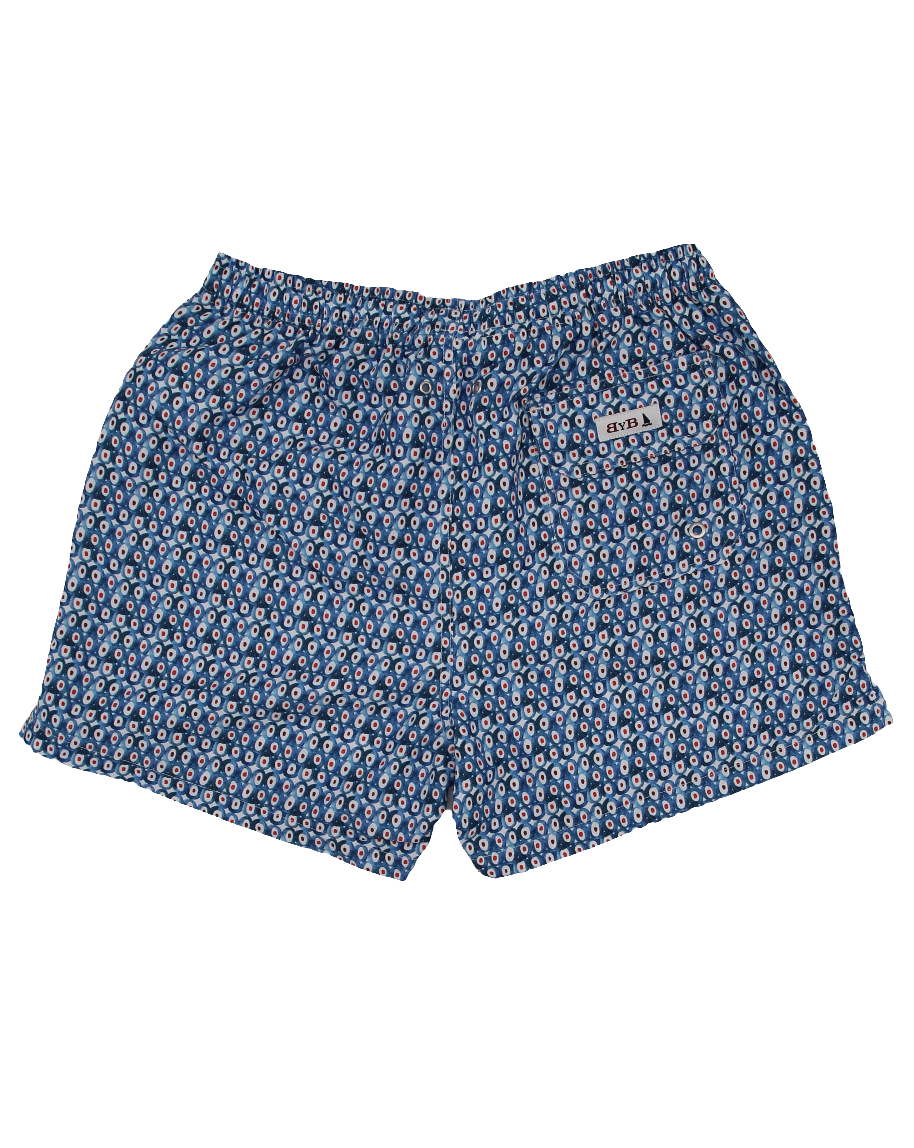 LIGHT BLUE OCTOPI SWIMSUIT WITH NAVY BACKGROUND