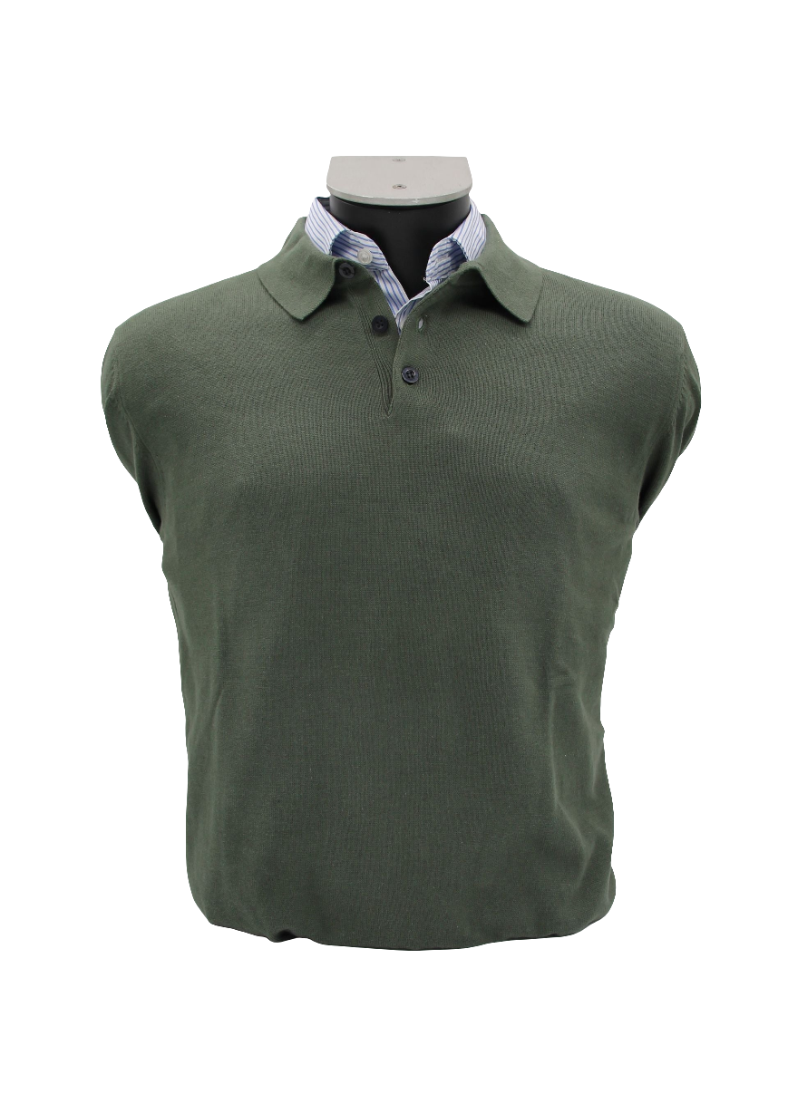JERSEY VERDE MUSGO CON BOTONES