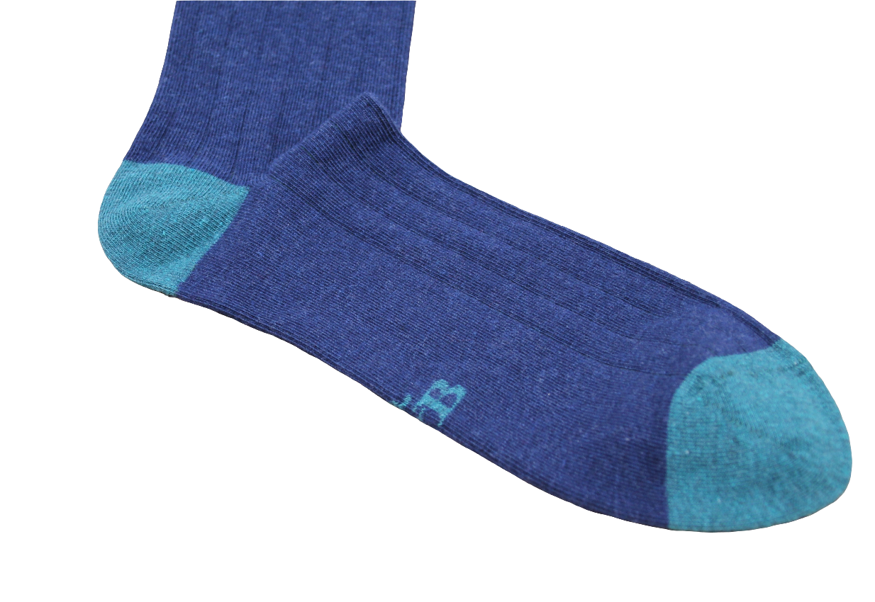 CALCETINES CANALÉ AZUL MARINO - VERDE