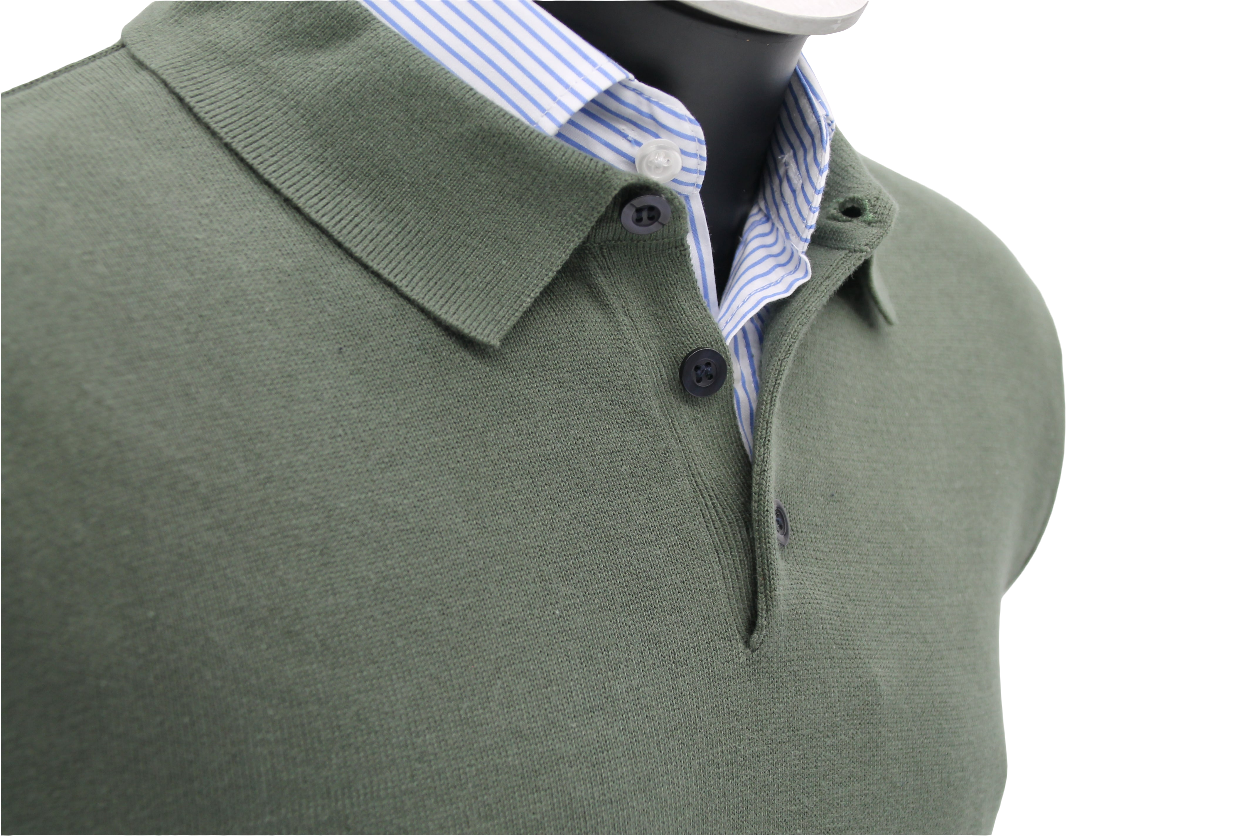 JERSEY VERDE MUSGO CON BOTONES