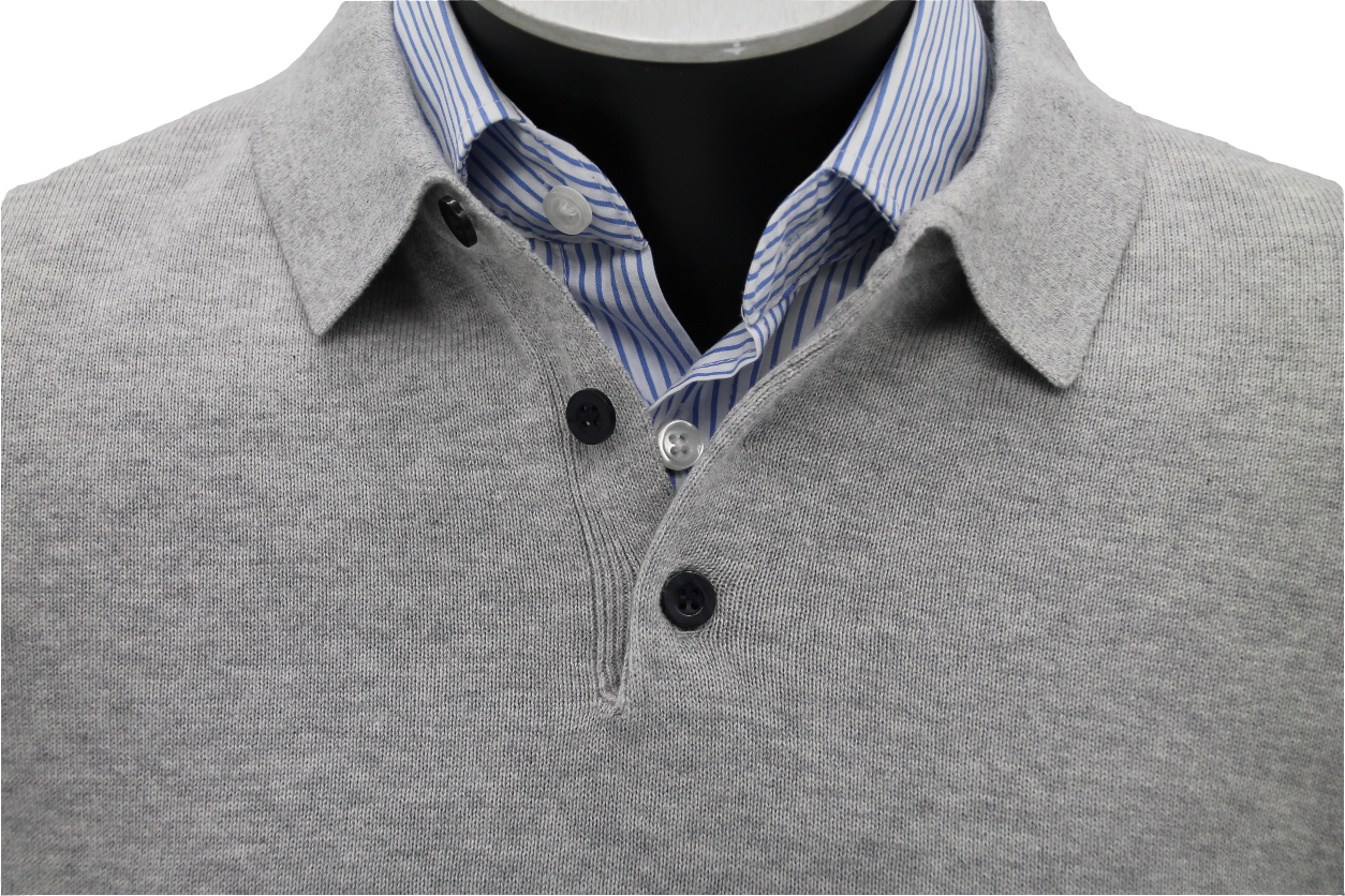 JERSEY GRIS CLARO CON BOTONES