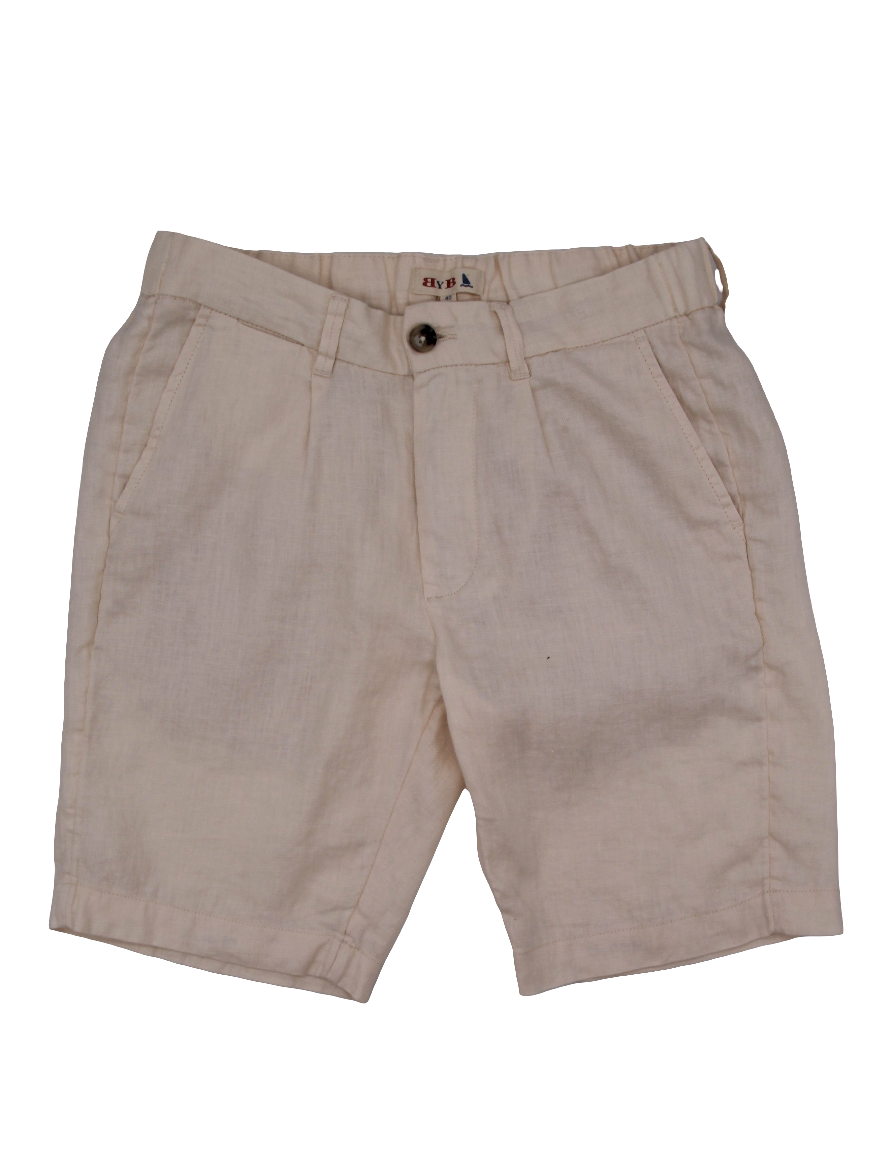 Beige linen Bermuda