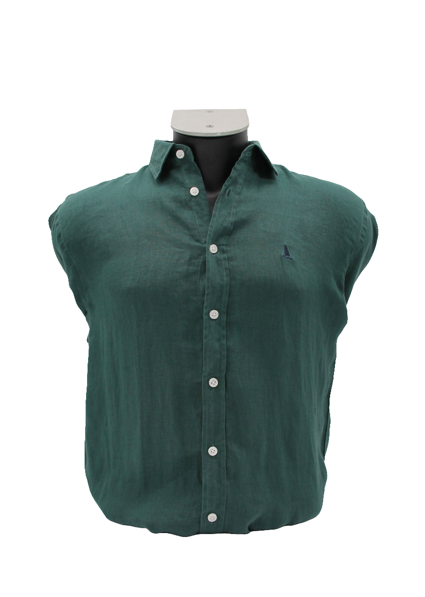 CAMISA LINO VERDE BOTELLA