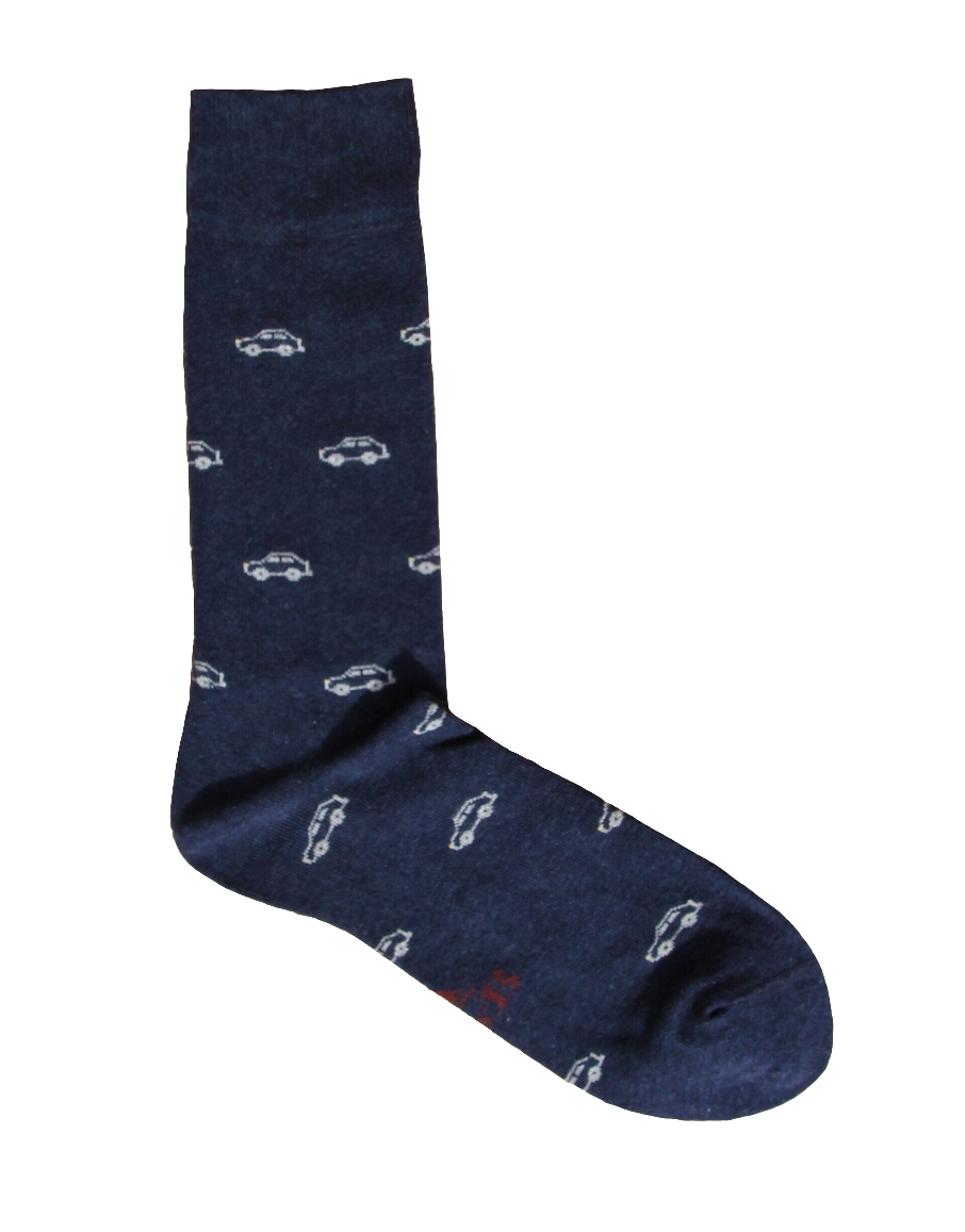 CALCETINES COCHE AZUL MARINO-GRIS