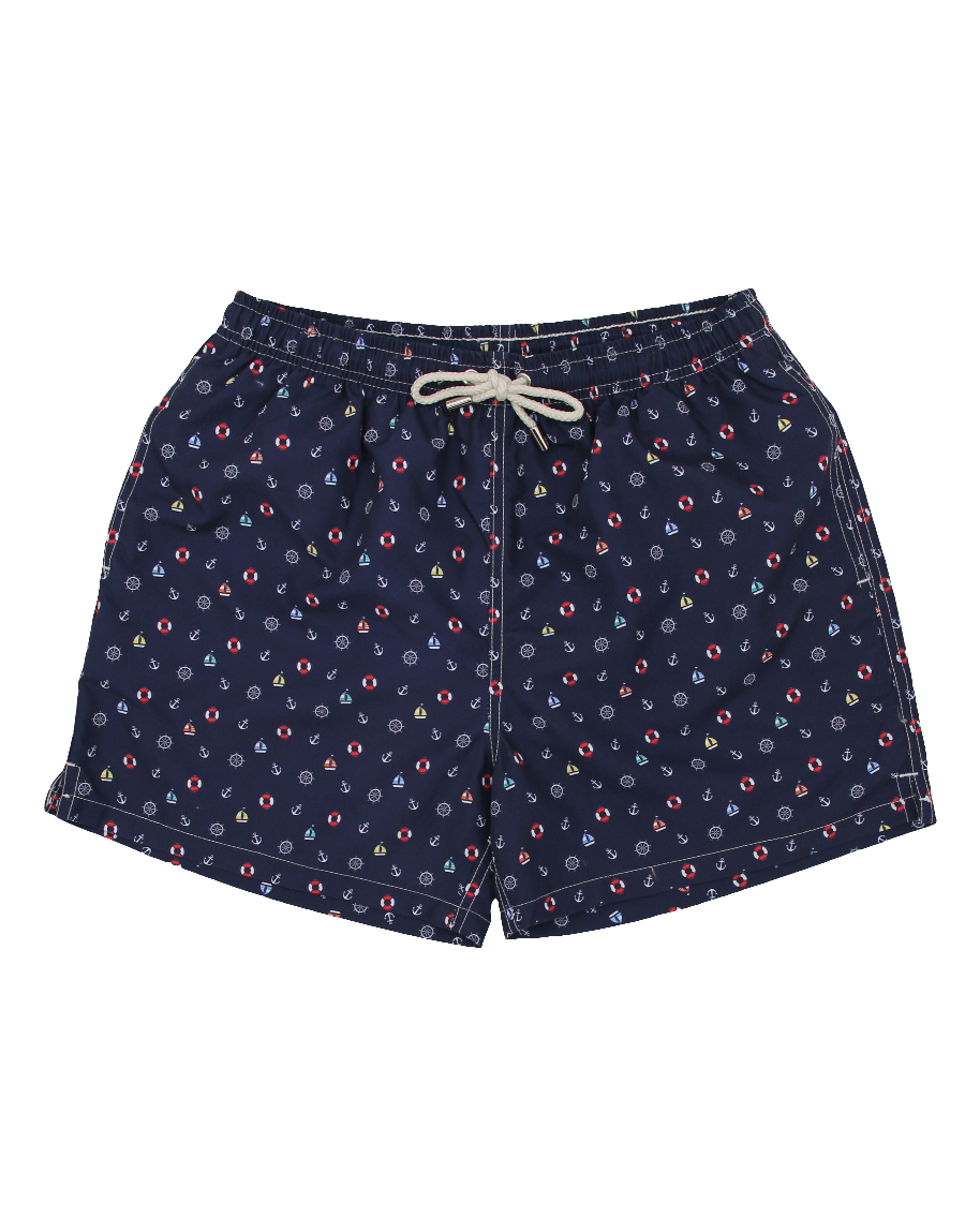 LIGHT BLUE OCTOPI SWIMSUIT WITH NAVY BACKGROUND
