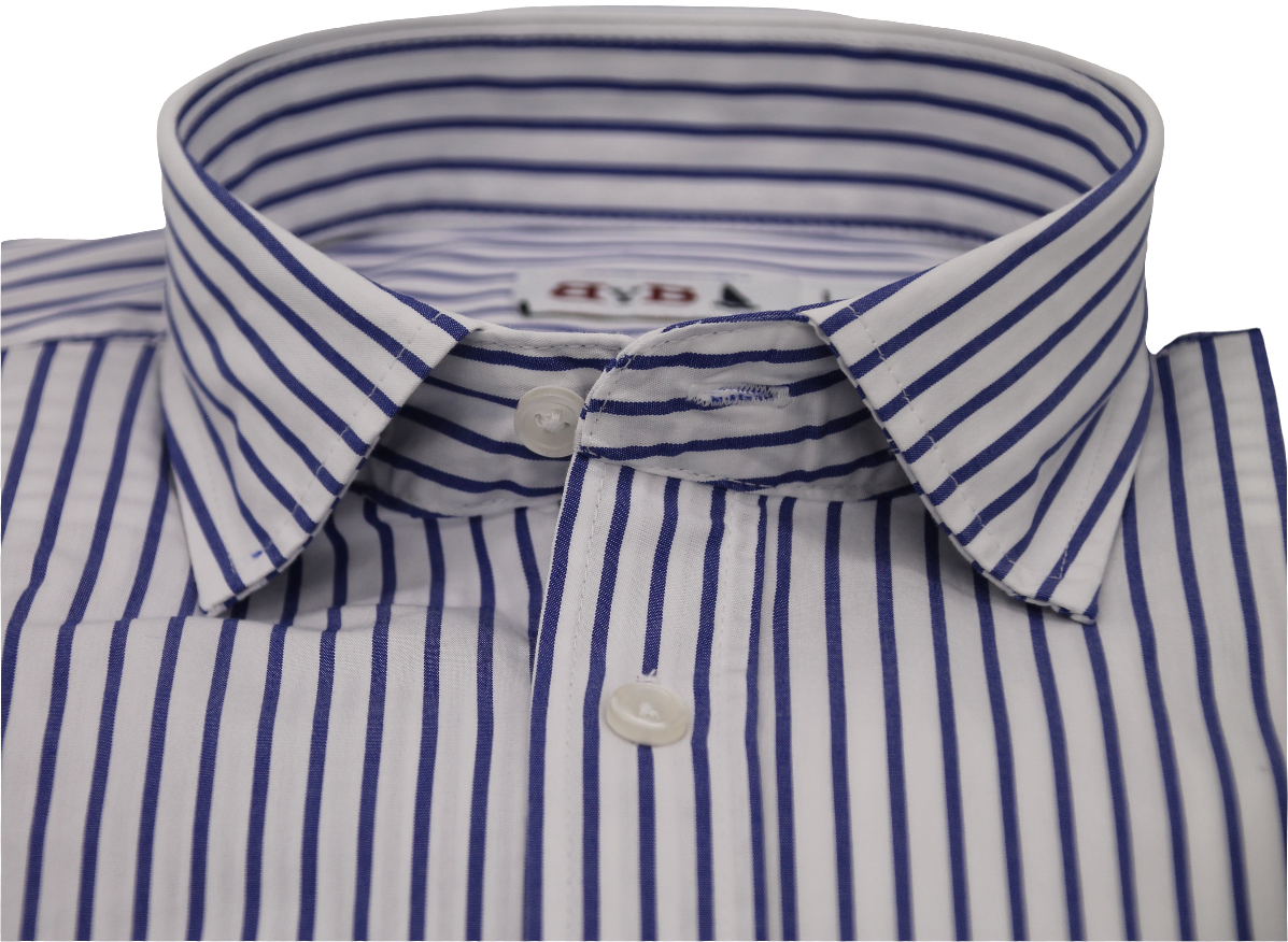 CAMISA BLANCA CON RAYA AZULÓN