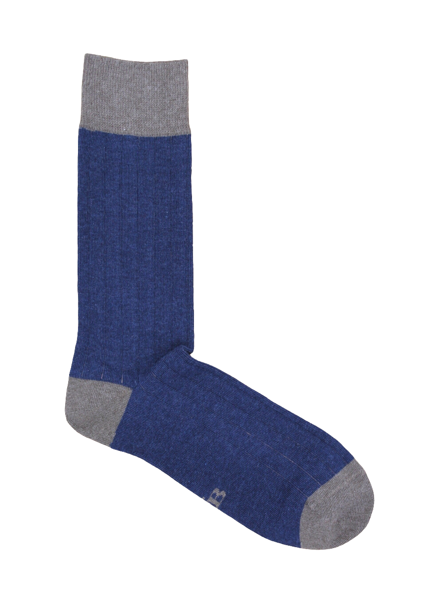 CALCETINES CANALÉ AZUL MARINO - MARRÓN