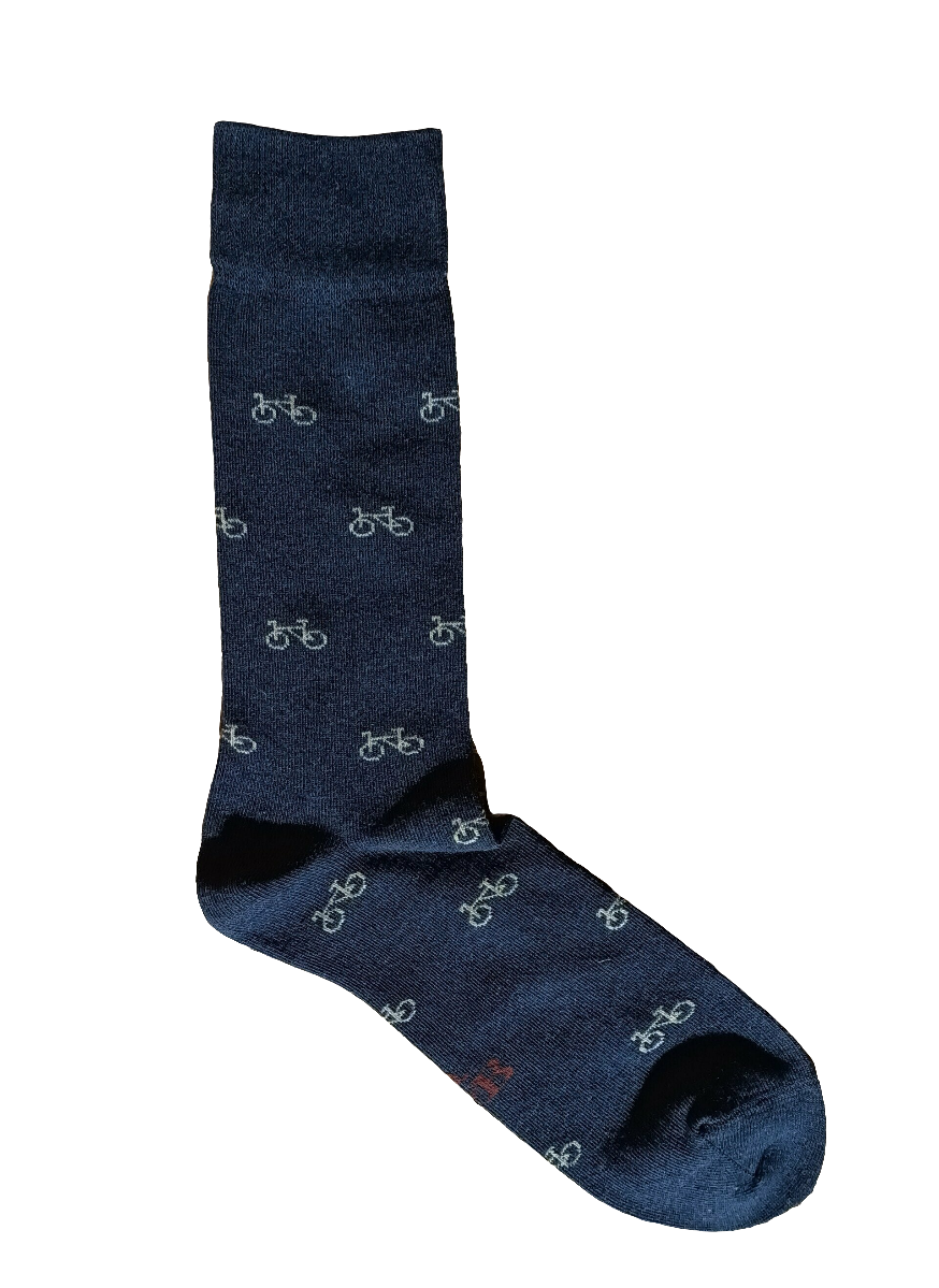 CALCETINES BICICLETA AZUL MARINO-GRIS