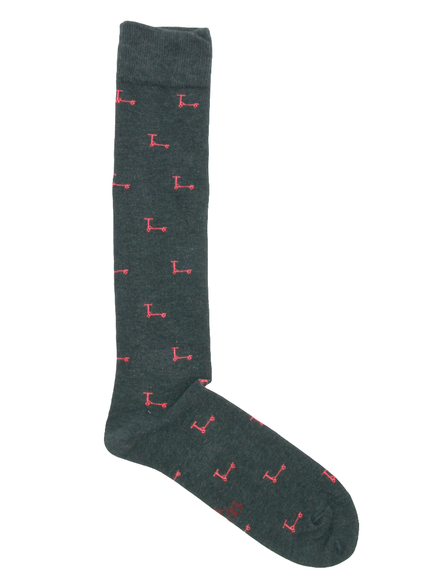 CALCETINES LARGOS PATINETE VERDE BOTELLA - ROJO
