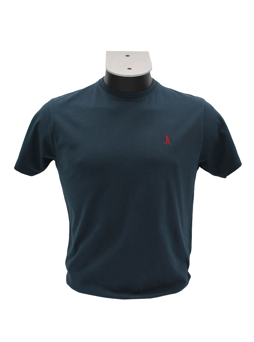 CAMISETA AZUL MARINO LOGO BORDADO