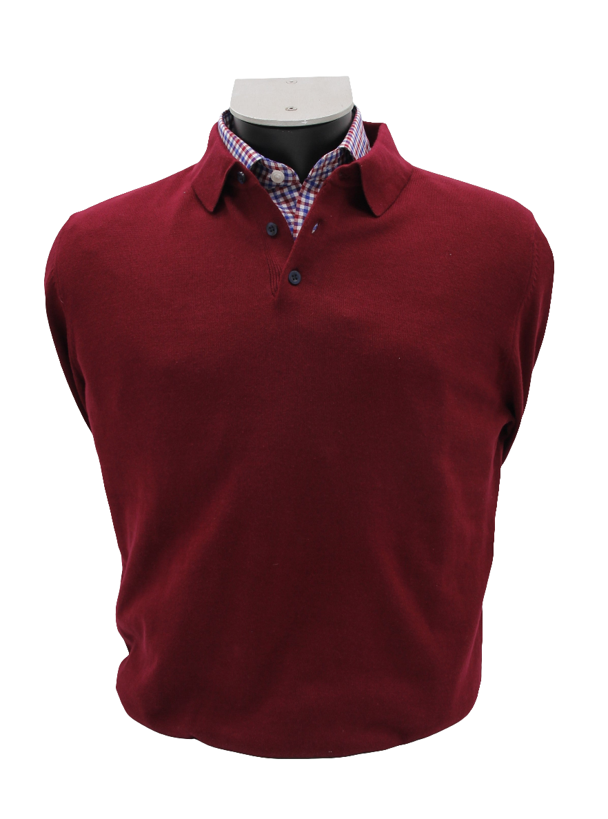 JERSEY GRANATE CON BOTONES