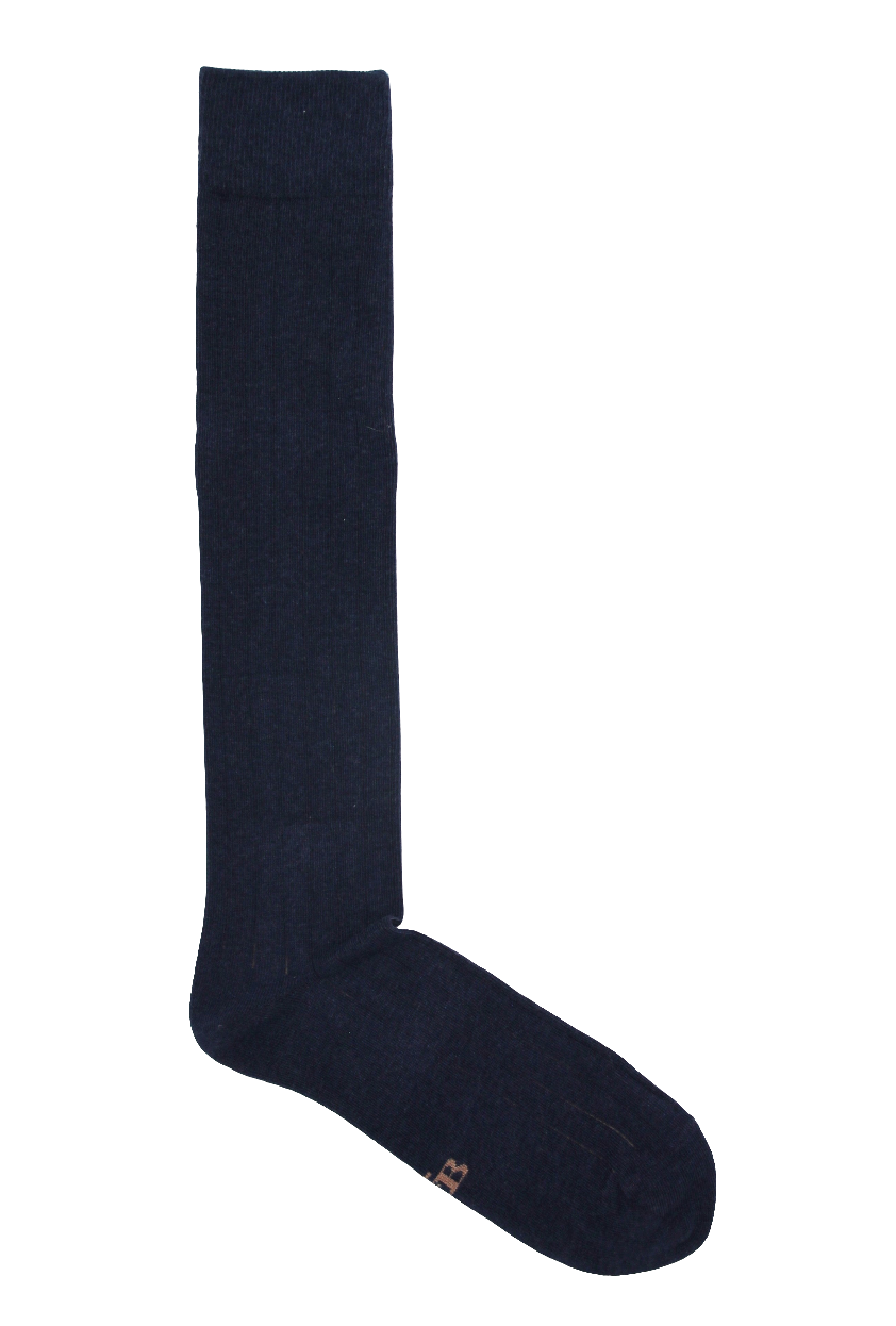 CALCETINES LARGOS CANALÉ AZUL MARINO - BEIGE