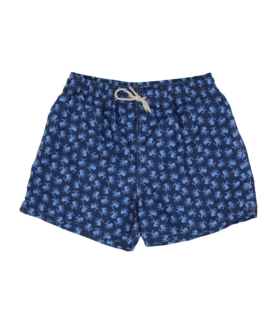 LIGHT BLUE OCTOPI SWIMSUIT WITH NAVY BACKGROUND