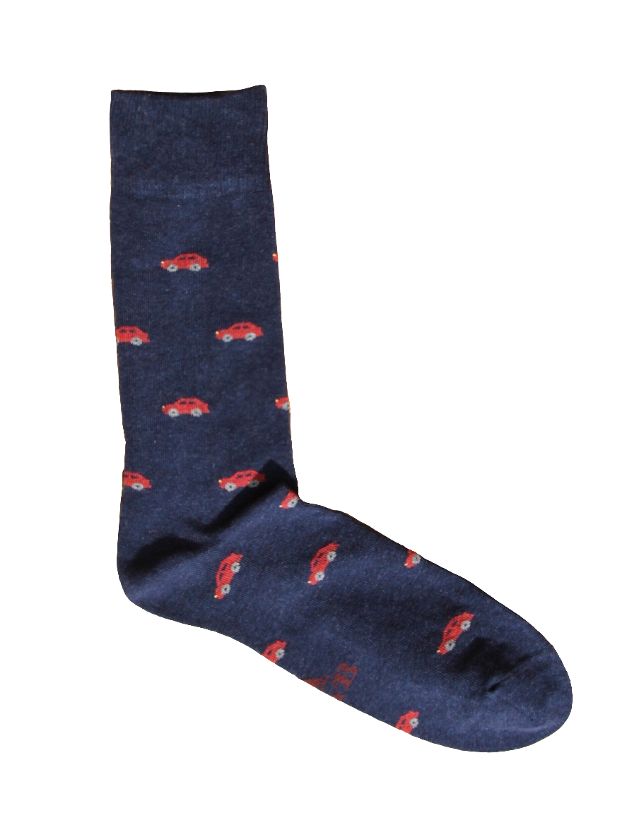 CALCETINES COCHE AZUL MARINO-GRANATE