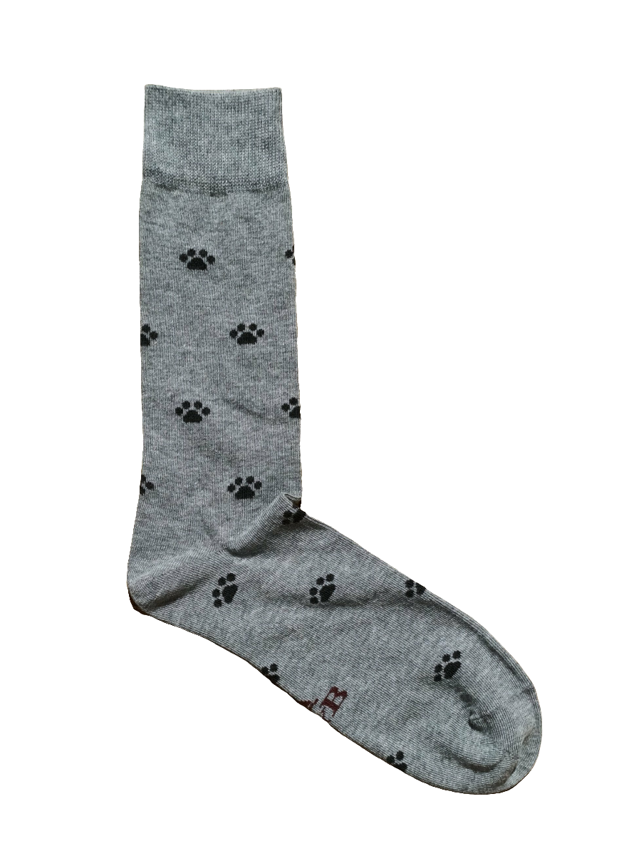 CALCETINES HUELLAS GRIS