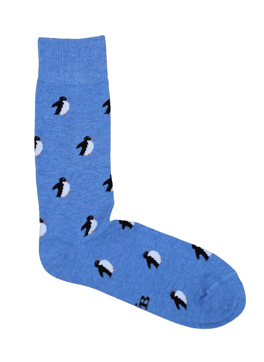 LIGHT BLUE PENGUIN SOCKS