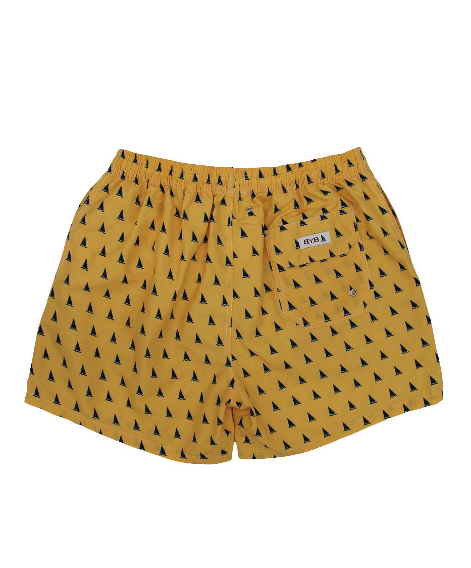 YELLOW LOGOS SWIMSUIT