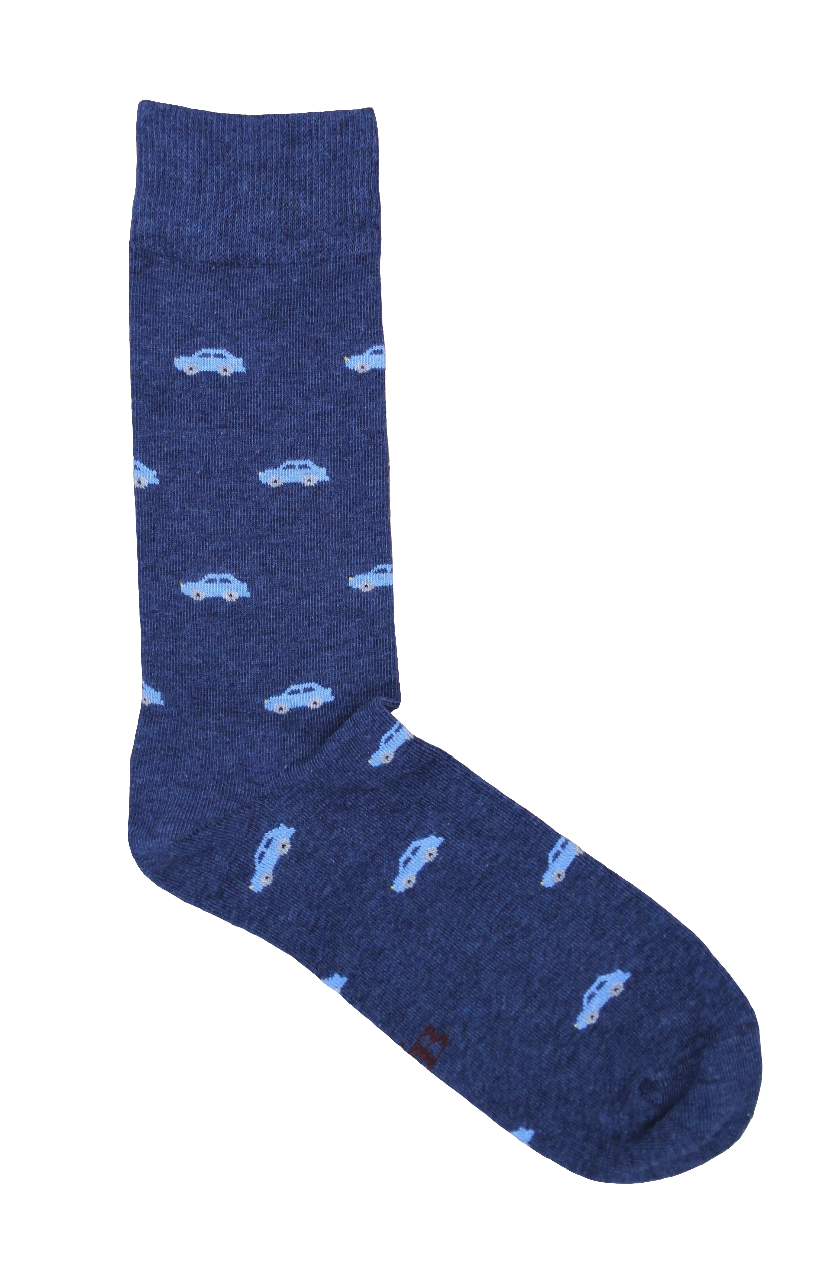 CALCETINES COCHE AZUL MARINO-AZUL CLARO