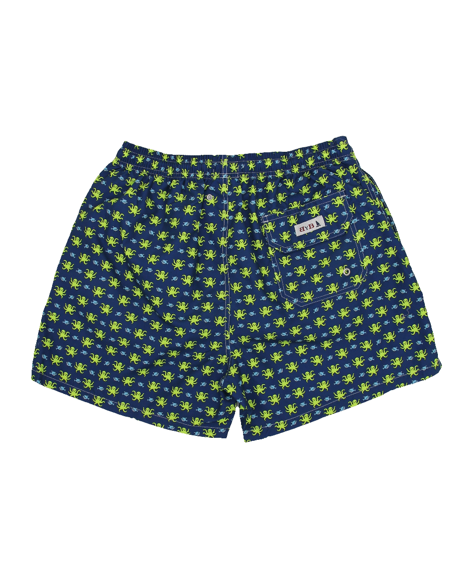 BLUE OCTOPI AND FISH SWIMSUIT