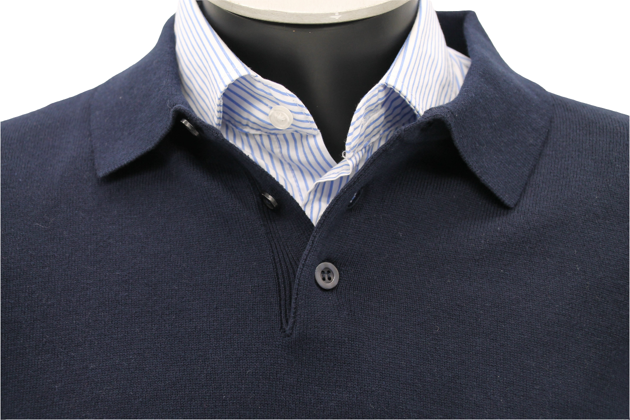 JERSEY AZUL MARINO CON BOTONES