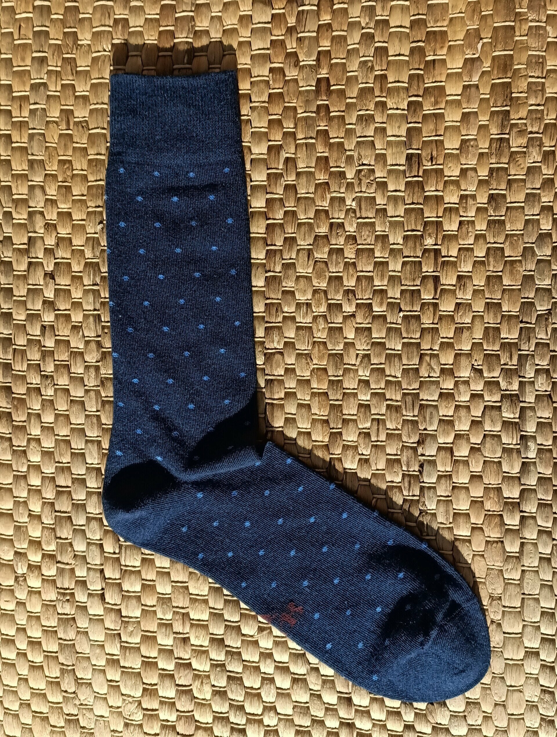 NAVY BLUE-BLUE DOTS SOCKS B2B