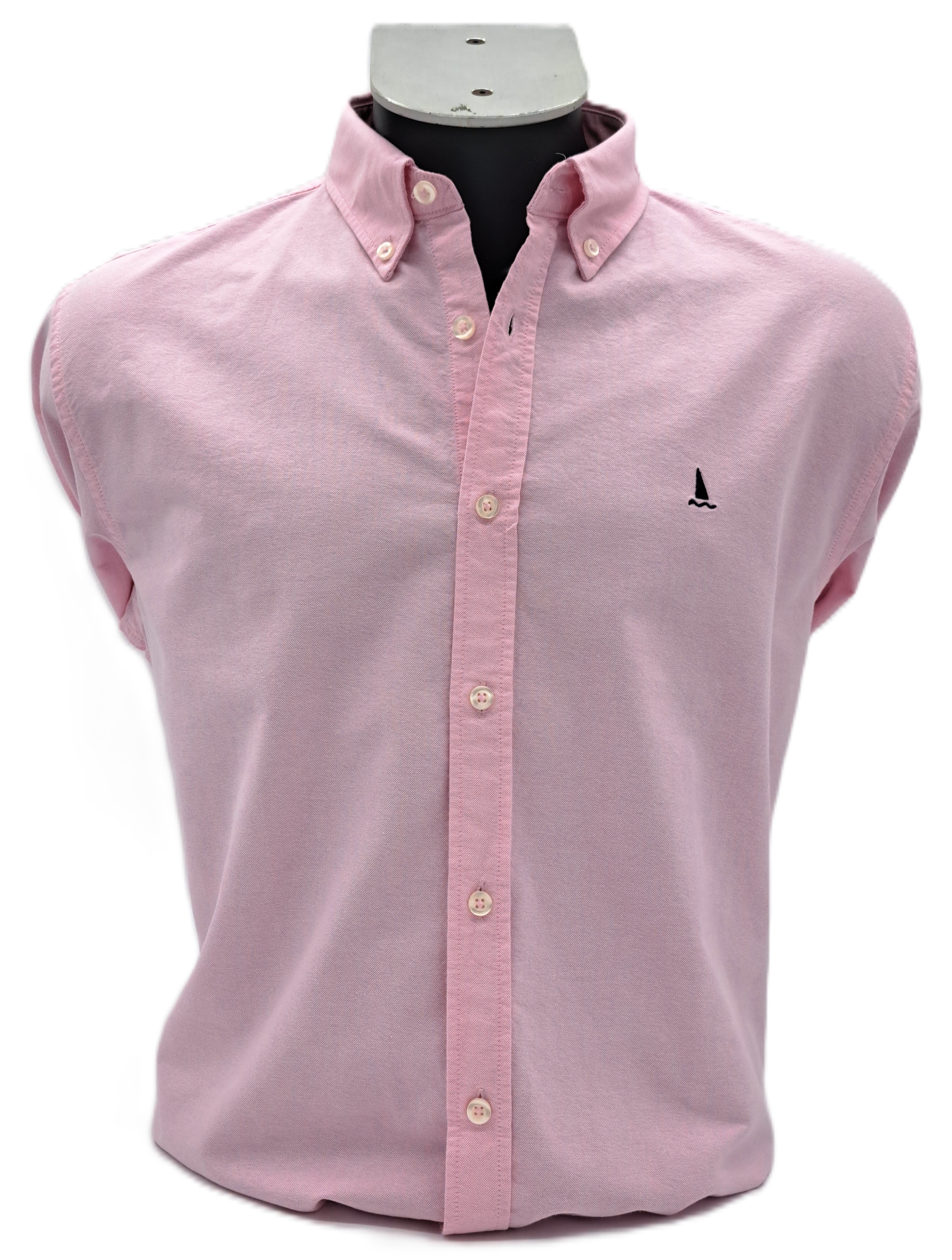 CAMISA OXFORD ROSA / BOTONES EN EL CUELLO