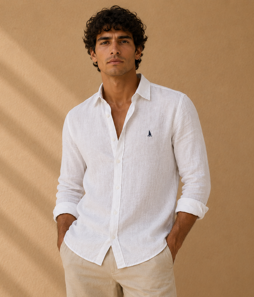 CAMISA LINO BLANCA