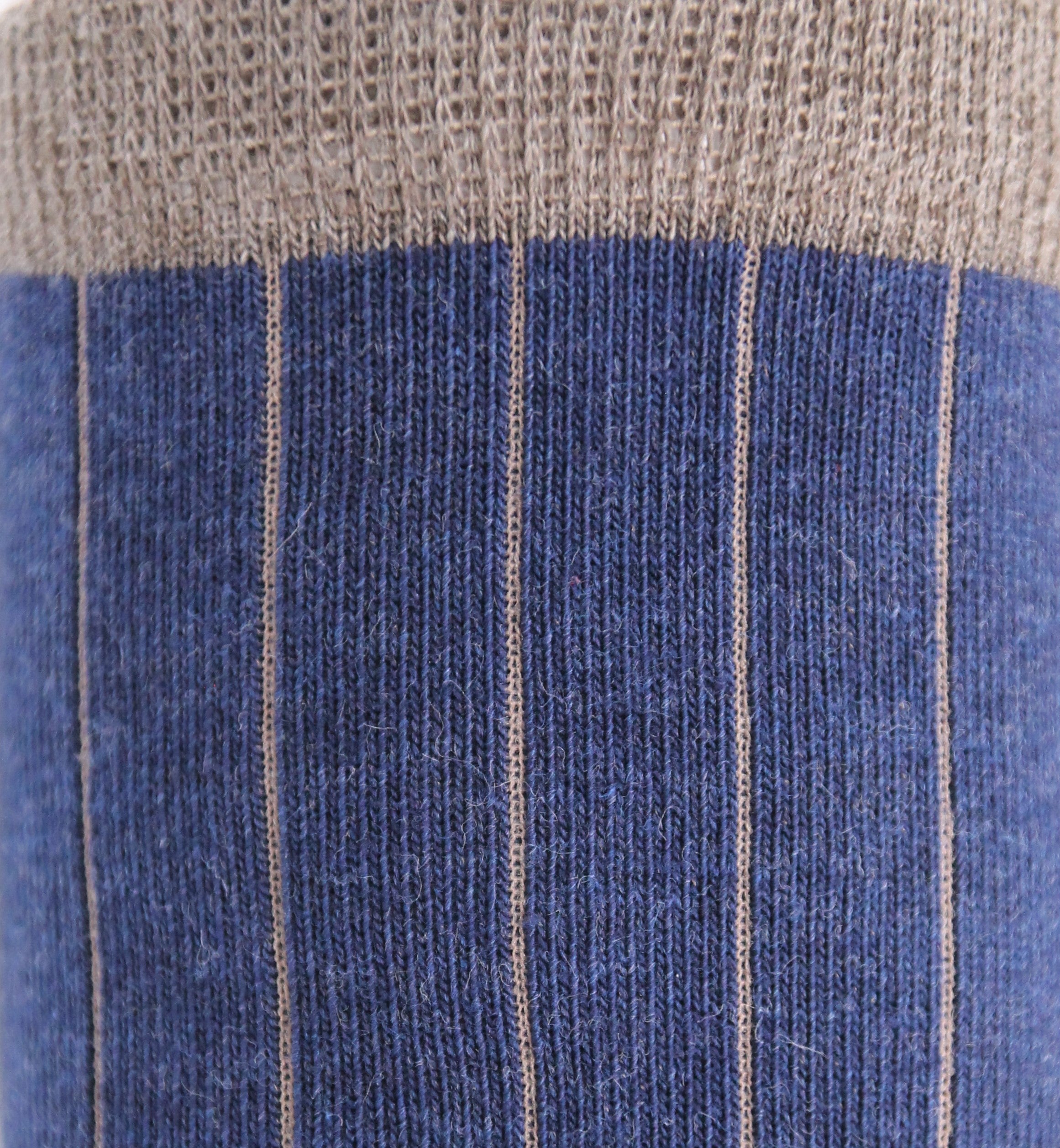NAVY BLUE - BROWN B2B RIBBED LONG SOCKS