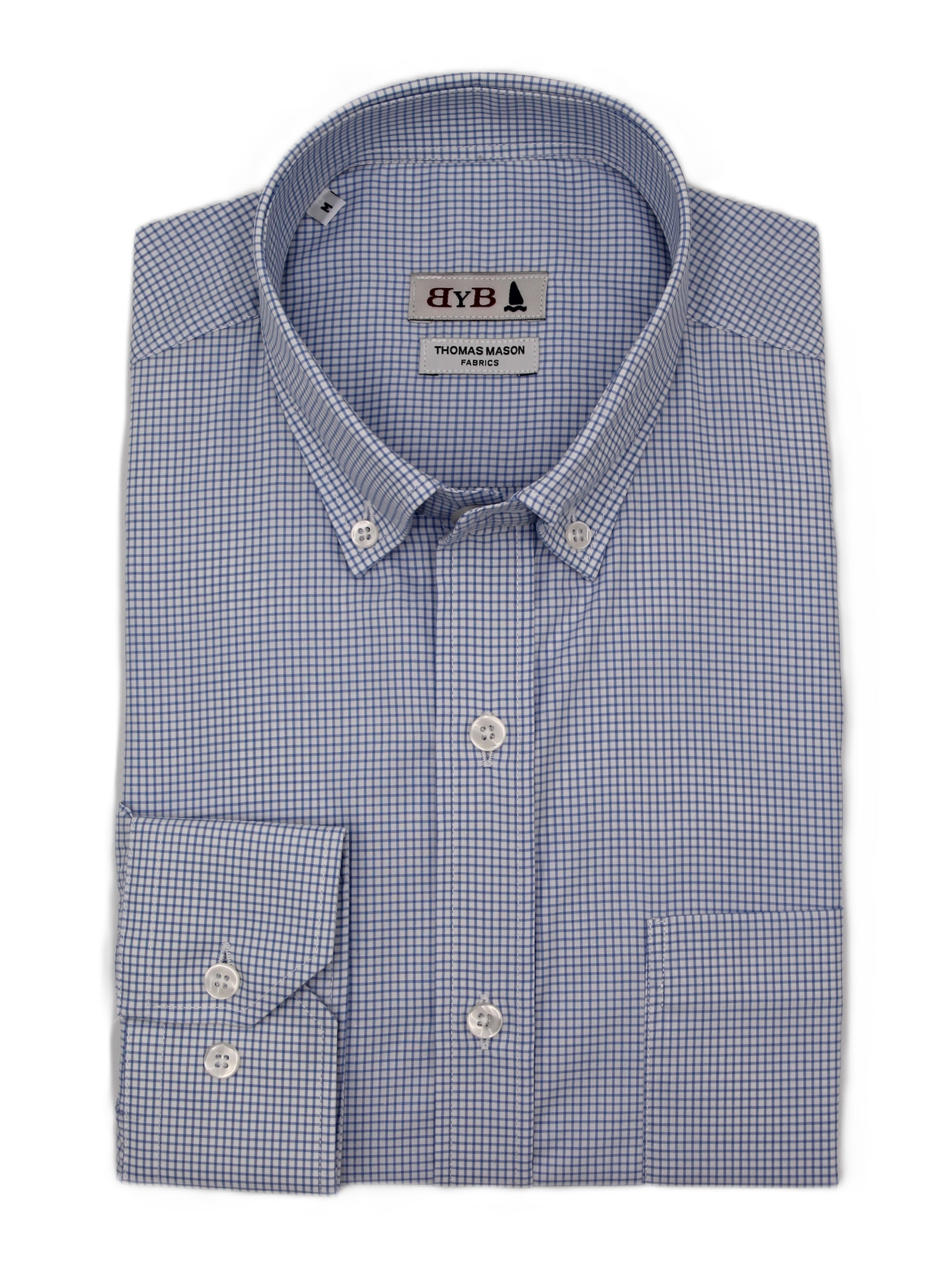 CAMISA BYB X THOMAS MASON - CUADRO FINO / BOLSILLO